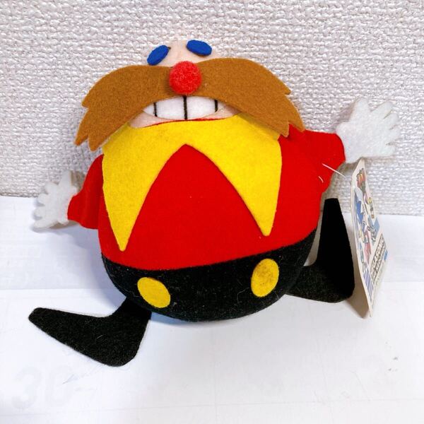 セガ ソニックザヘッジホッグ Dr.エッグマン タグ付き ぬいぐるみ 1992年 当時物