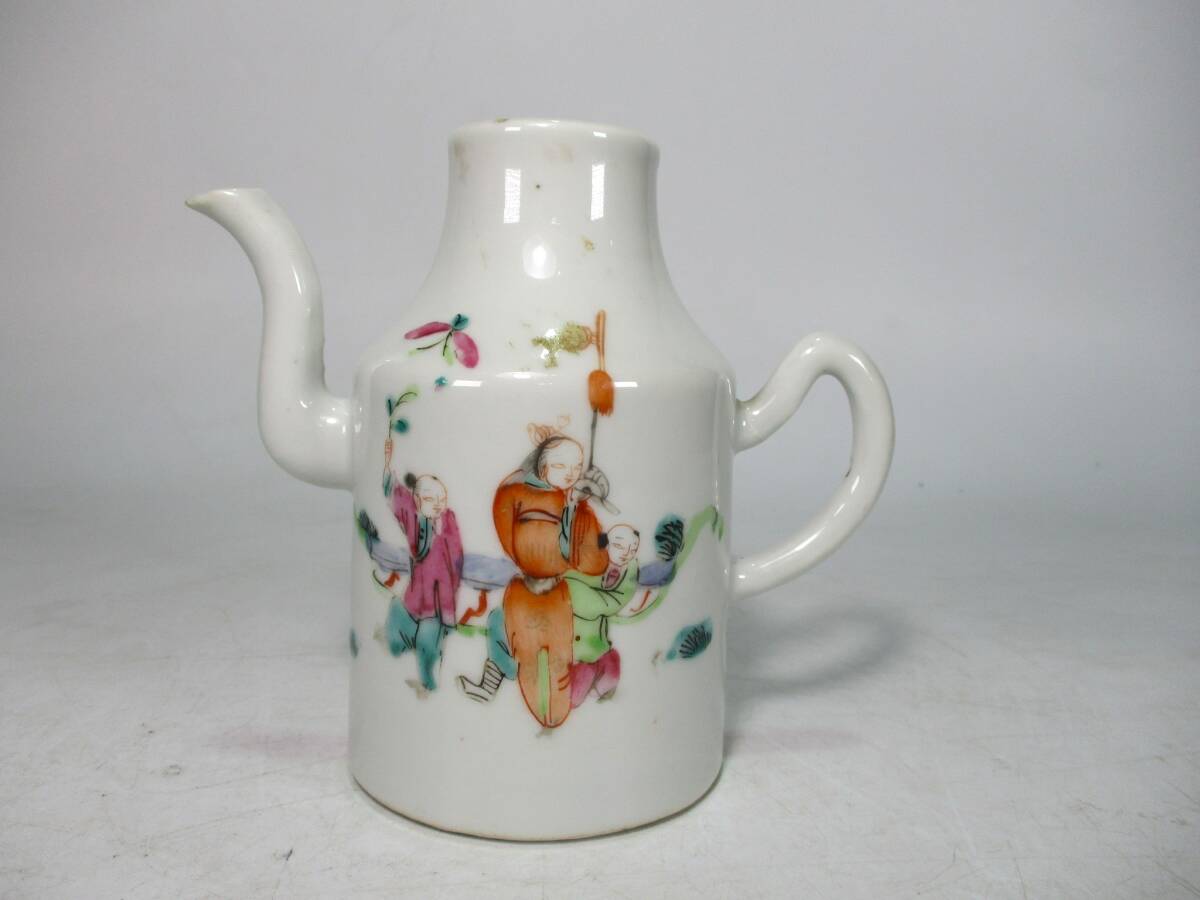 煎茶道具　赤絵水注　急須　骨董 煎茶道具赤絵水注急須骨董