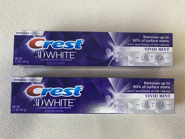 クレスト 3Dホワイト ウルトラ ホワイトニング 歯磨き粉 大容量 147g×2個 ラージサイズ USA Crest 3DWHITE ULTRA