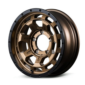 MID NITRO POWER M7 Phalanx アルミホイール4本セット 16x6.0J 5H PCD139.7 +-5 (エムナナ ファランクス Matte Bronze/Rim Black) ナイト