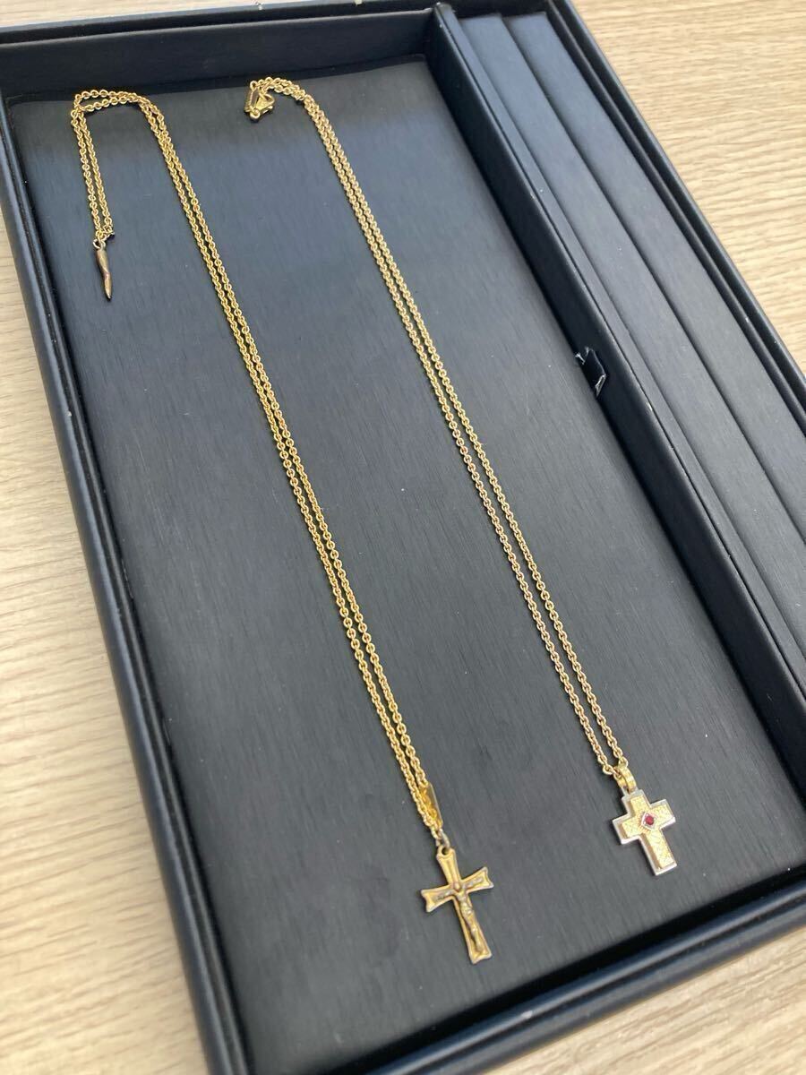 DOLCE&GABBANA ネックレス クロス ゴールド クリスタル 箱 保証書 DOLCE&GABBANA ネックレス クロス ゴールド クリスタル 箱