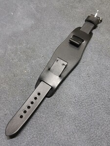 18mm イタリアンオイルレザーBUND ベルト ブルガロ 半艶黒