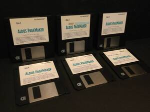【希少・1994年発売 30年越え保管】 ④ Aldus PageMaker 5.0J アルダスページメーカー / フロッピーディスク6枚セット 現在は動作未確認