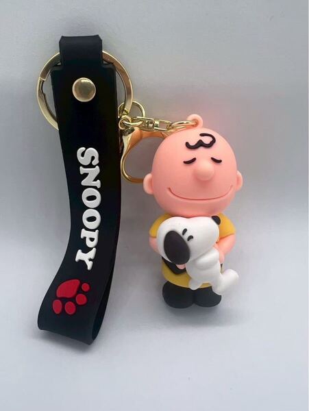 【新品未使用】SNOOPY スヌーピー チャーリーブラウン シリコン キーホルダー ストラップ