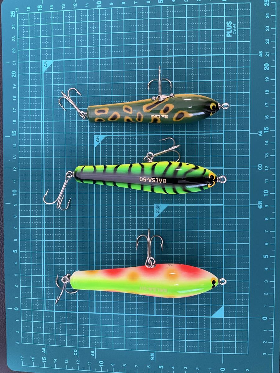 バルサ50 トップウォータールアー 5個セット新品未使用品 ザウルス が倒産する ちょっと前に発売された バルサ50 トップ