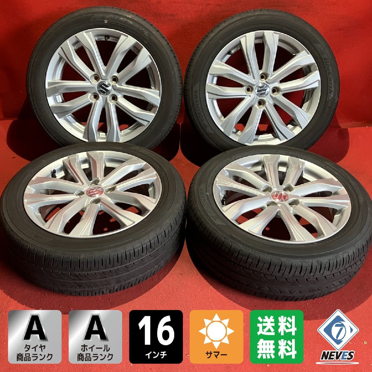 スズキスイフト純正アルミホイール185/55R16 ノーマルタイヤ付き4本SET 2025年最新】Yahoo!オークション -スイフト 185 55 16の中古品
