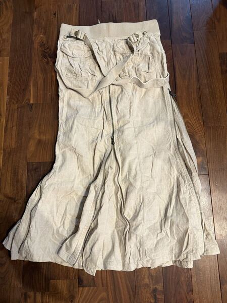 00s archive goa gimmick zip skirt スカート japanese label super rare ifsixwasnine share spirit kmrii catorce rick owens l.g.b.
