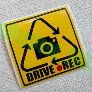《ドラレコステッカー★DRIVE REC/黄色×黒/ドライブレコーダーステッカー》