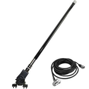 144/430MHz帯 55cmデュアルアンテナ(黒) 2軸可動式ハッチバック/トランクアンテナ基台 RG58(3D-2V相当)同軸ケーブル5m MJL-MP接栓付