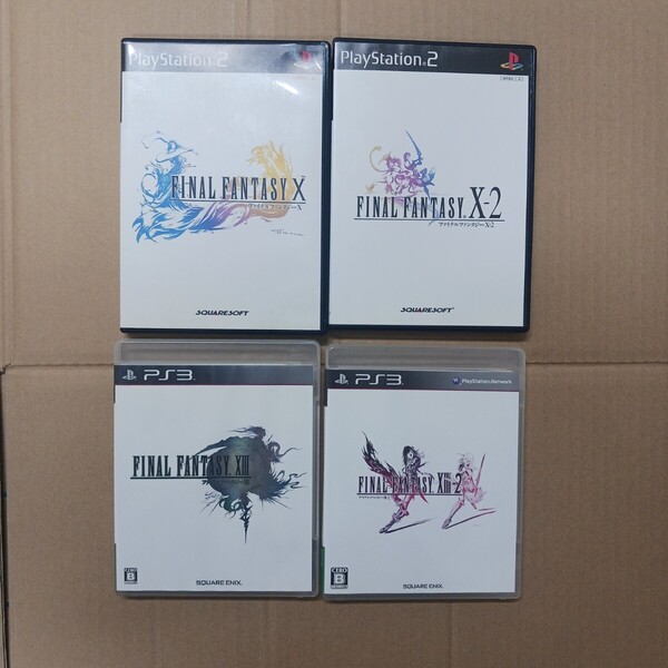 PS2 PS3 FINAL FANTASY ファイナルファンタジー X 10 X-2 10-2 XⅢ 13 XⅢ-2 13-2 4本組 FF プレステ2 プレステ3 プレイステーション 001