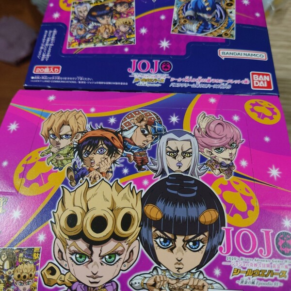 ジョジョの奇妙な冒険 シールウエハース 未開封BOX 2箱 にふぉるめーしょん 黄金の風 Episodio01~ BANDAI 全32種シークレット有 JOJO