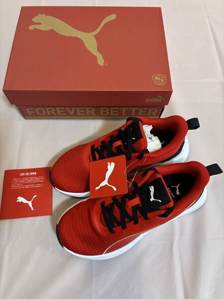 PUMA プーマ フライヤー LITE MU JR 23.0㎝ レッド/ブラック 赤/黒 新品 未使用 タグ付 箱有 スニーカー キッズ ジュニア