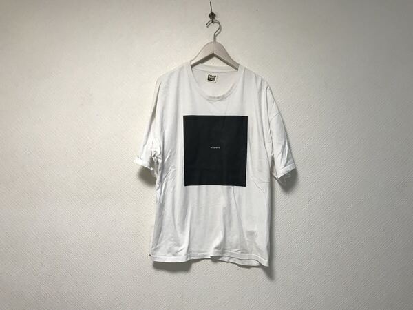 本物フラボアハーフFRAPBOISコットンロゴ文字プリント半袖Tシャツメンズサーフアメカジミリタリーストリートスケーターワーク白ホワイトM2