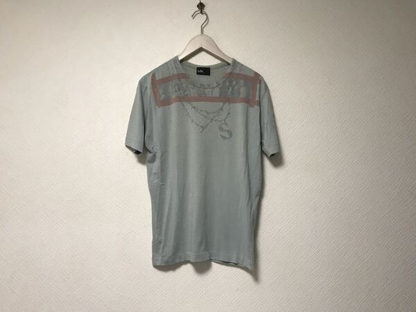 本物カラーKolorコットンプリント半袖Tシャツメンズサーフアメカジミリタリーストリートワークビジネススーツモードゴルフロックグレー1S