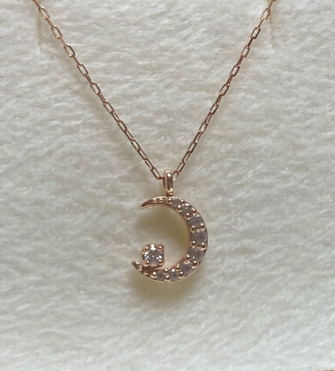 新品 4℃ ネックレス k10 ダイヤモンド ゴールド ムーン プレゼント ギフト 贈答用 ヨンドシー