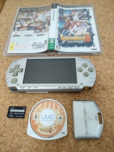 【動作確認済】PSP1000 シルバー メモリースティック32MB付 サモンナイト5付