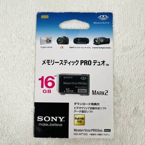 新品未開封 SONY ソニー 著作権保護機能搭載IC記録メディア“メモリースティック PRO デュオ Duo 16GB MS-MT16G T1