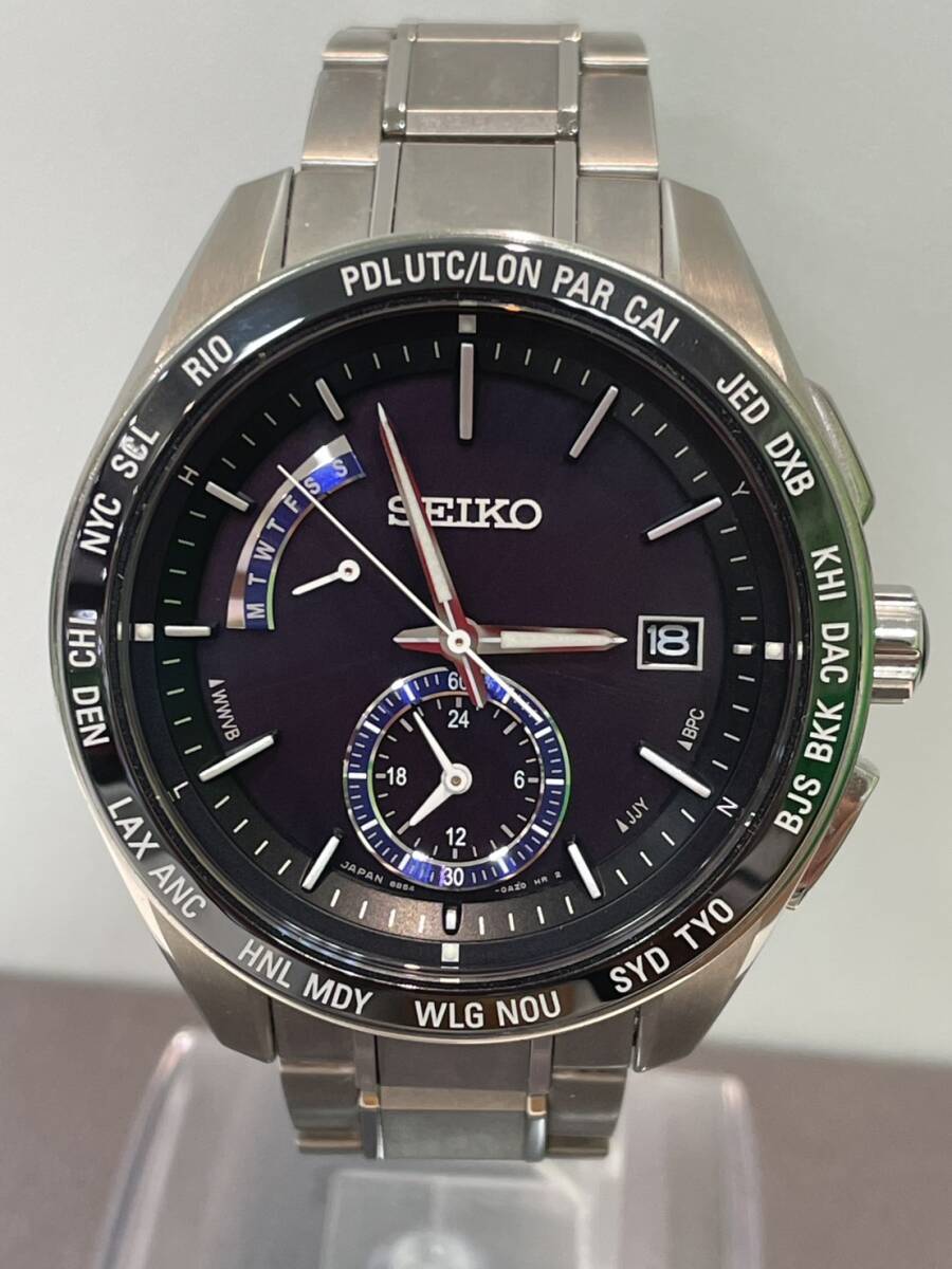 稼働 極美品 SEIKO セイコー BRIGHTZ 電波ソーラー腕時計 チタン 稼働品 SEIKO BRIGHTZ 定価105 000円 電波ソーラー腕時計