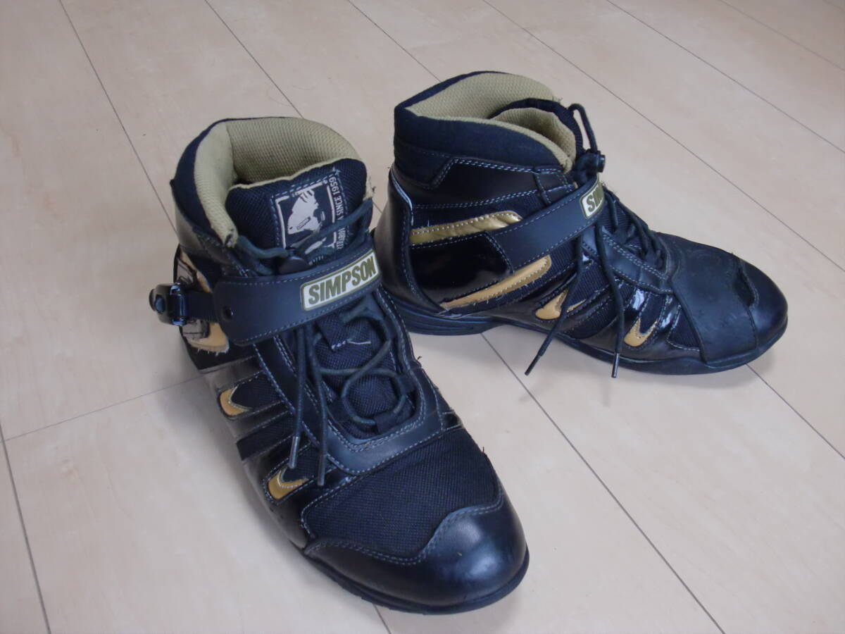 SIMSPON バイク用靴 ブラック/ゴールド SIMSPON バイク用靴 ブラック/ゴールド Amazon.co.jp