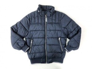 H&M H&M Нео Гранж Рок Улица Винтаж Стеганый Хлопок Куртка Blouson Дети Детская Одежда 100% Нейлон EUR134 Темно-синий