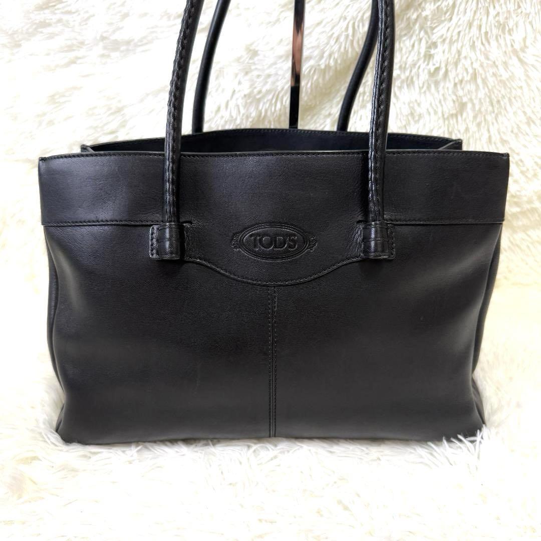 【美品】TOD'S トッズ トートバッグ レザー 本革 金具 ロゴプレート 黒 2025年最新】Yahoo!オークション -トッズ トートバッグの中古品