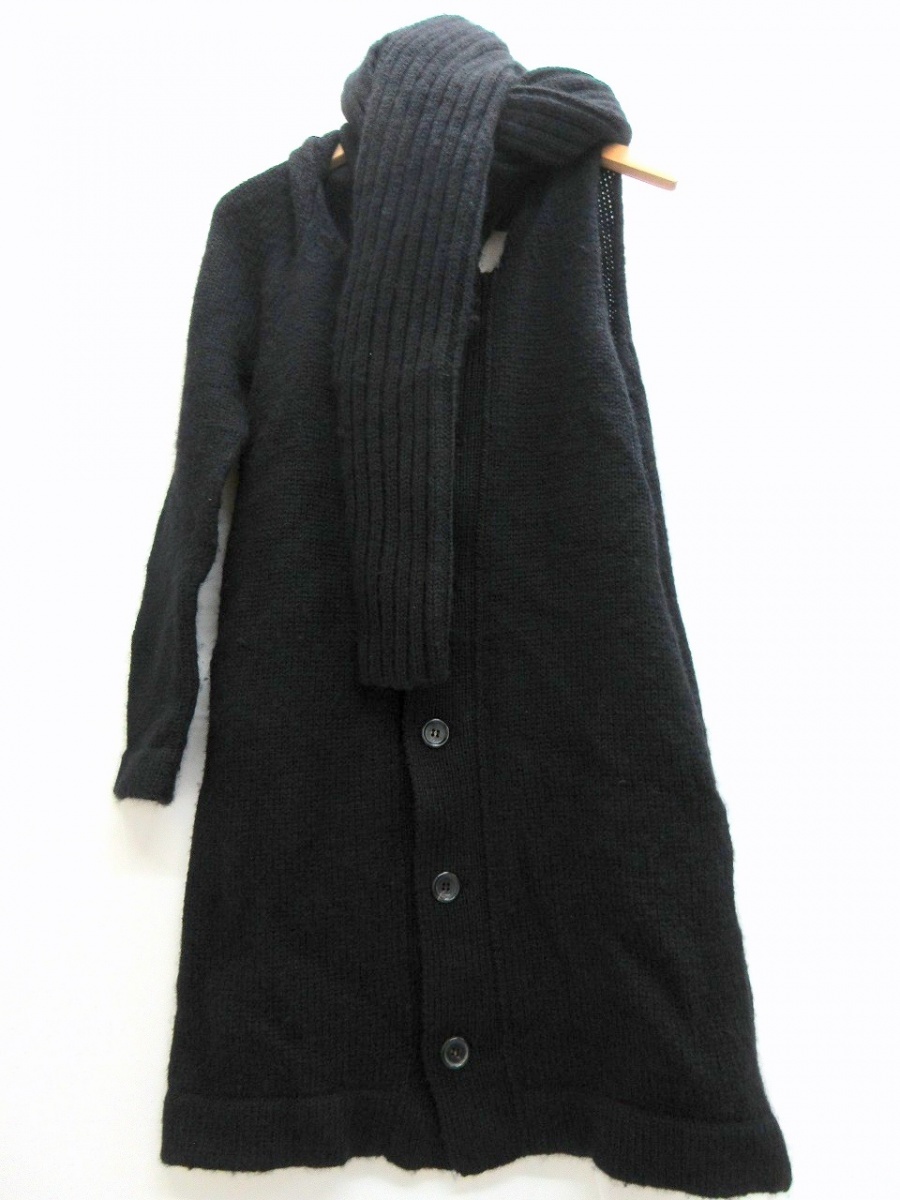 【ワイズ ヨウジヤマモト】カーディガン ドロップショルダースリーブ ウール ワイズ ヨウジヤマモト】カーディガン ドロップショルダー