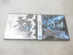 【同梱可】中古品 ゲーム ニンテンドーDS ソフト 2点 ポケットモンスター ブラック2 ホワイト グッズセット