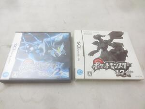 【同梱可】中古品 ゲーム ニンテンドーDS ソフト 2点 ポケットモンスター ブラック2 ホワイト グッズセット