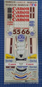 絶版1/10 F1 ウィリアムズ ルノー FW-12 未使用デカール マクラーレン ベネトン ロスマンズ フェラーリ ロータス1990 ジャンク