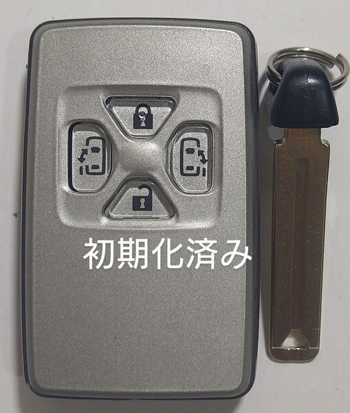 初期化済トヨタスマートキー4ボタンエスティマヴェルファイアヴォクシーアルファード基盤番号271451-6230ノーカットキー付き新品電池付き30