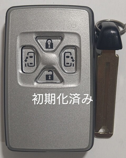 初期化済トヨタスマートキー4ボタンエスティマヴェルファイアヴォクシーアルファード基盤番号271451-6230ノーカットキー付き新品電池付き33