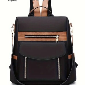 ★レディース ファッション防犯バックパック リュックサック ショルダーバッグ2WAY 黒