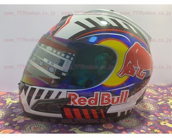 新品未使用　Red Bull フルフェイスヘルメット　シールド保護フィルム付　L 新品未使用 Red Bull フルフェイスヘルメット シールド保護