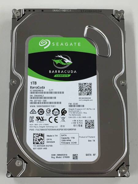 a◇33580時間 SEAGATE ST1000DM010 3.5インチHDD 『正常判定』 1.0TB