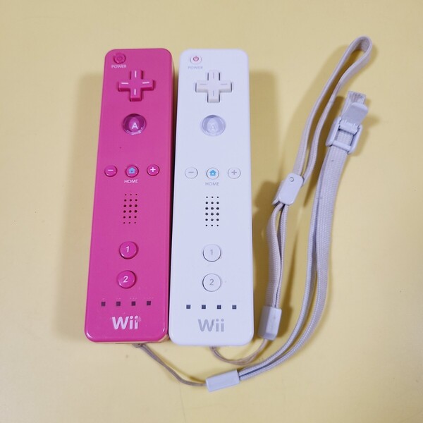 ★ 送料無料 即決 任天堂 Wiiリモコン 2個セット ピンク ホワイト