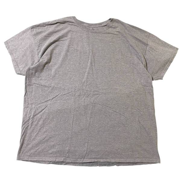 アメリカ古着 半袖 Tシャツ 無地 グレー ブランク US古着 クルーネック 2XL ビッグサイズ 【I2015】