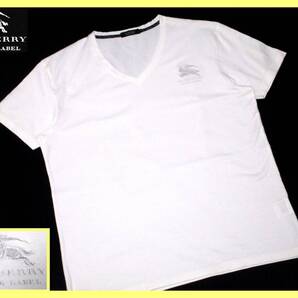 激レア!LL(4) 美品 バーバリーブラックレーベル BURBERRY BLACK LABEL 半袖Tシャツ BIGホース刺繍デザイン 日本製 即決送料無料