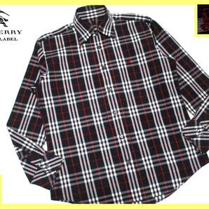 美品 希少 S~M(1) バーバリーブラックレーベル BURBERRY BLACK LABEL BDシャツ フルノバチェック 日本製 ホース刺繍 即決送料無料