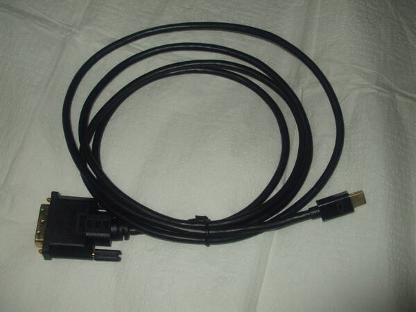 ミニDP DVI ケーブル Mini DP DVI ケーブル 1.8m (Mini DisplayPort (Mini DP) to DVI Cable, Thunderbolt Port Compatible)