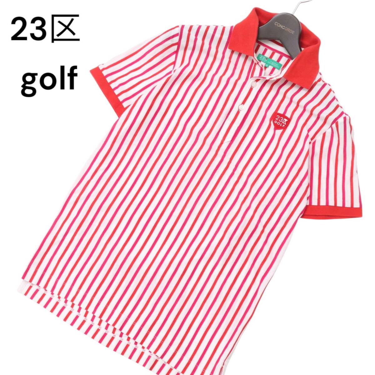 23区 - タグ付★未使用★23区ゴルフ★ポロシャツ★重ね着風★長袖★赤×ストライプ★L 2025年最新】Yahoo!オークション -23区 ゴルフ ポロシャツの中古