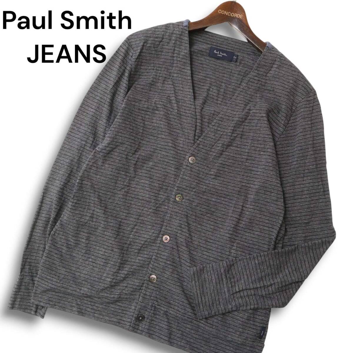 美品 ポールスミス コレクション リネン100% カーディガン 羽織り Lサイズ 新品 paul smith ポールスミス リネンカーディガン