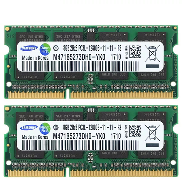 新品未使用 SAMSUNG サムスン 16GB(8GB×2枚) 2RX8 DDR3L 1600MHz PC3L-12800S SODIMM 204pinラップトップメモリRAM 送料無料 匿名配送