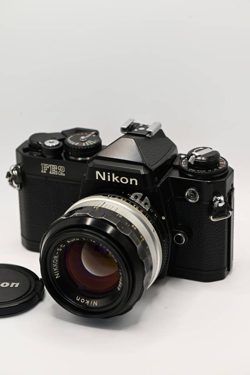 ❁動作良好❁Nikon ニコン FE2 ai 50mm f1.4 ブラック 完動美品】 nikon fe2 nikkor 50mm f1.4 カメラ フィルムカメラ