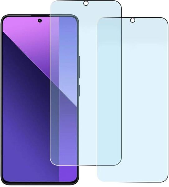 2309464 2枚セット】FOR Xiaomi 14T ブルーカットスチールフィルム、旭硝子製、9 H、スクリーン保護、FOR Xiaomi 14T明らかな気泡、
