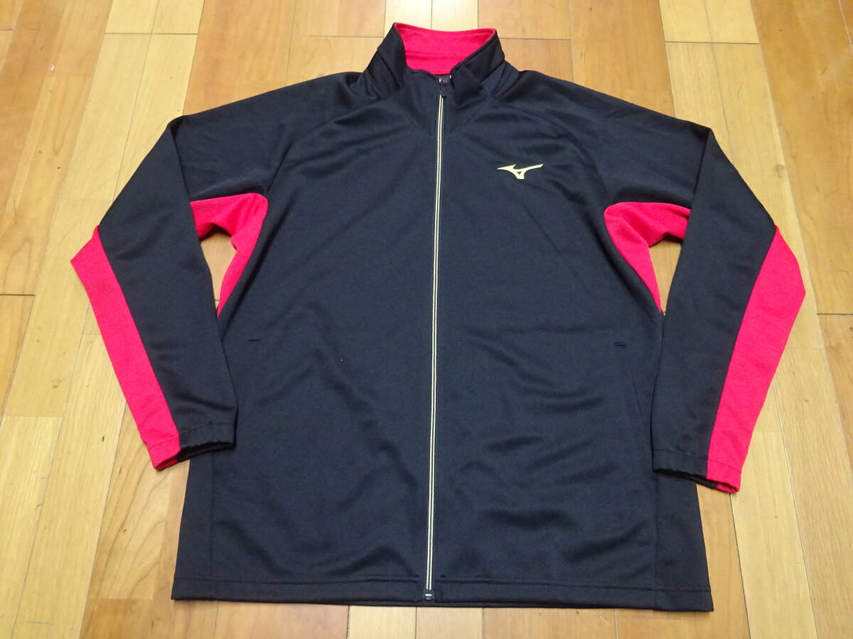 美品　MIZUNO ミズノ　L ナイロンジャケット　ジャージ　トップス　刺繍ロゴ ミズノ 長袖ジャージ トラックジャケット 刺繍ロゴ スポーツ