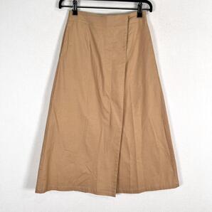 【Sans&Sans】ベージュ 無地 ロングスカート ボトムス レディース XSサイズ【a005】