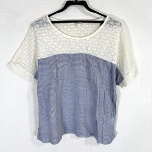 【3can4on】サンカンシオン ワールド 半袖 カットソー トップス レディース Mサイズ【a012】