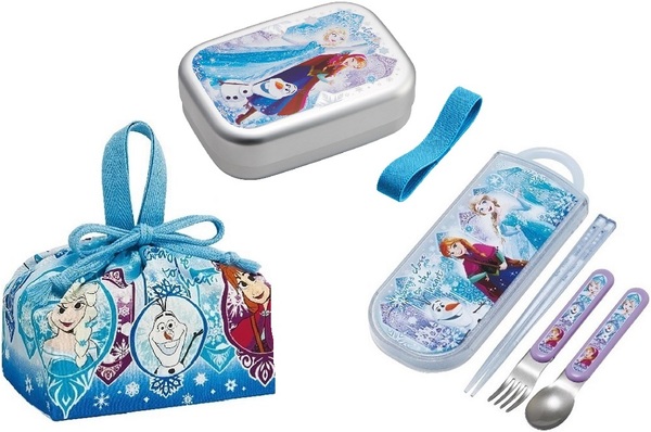 新品未開封Skaterアルミお弁当箱3点セット◆アナと雪の女王ディズニープリンセス370mlアルミ弁当箱トリオ巾着子供キッズ女の子アナ雪日本製