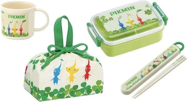 新品未開封◆Skaterお弁当箱4点セット◆ピクミン任天堂PIKMIN450mlランチボックスお箸コップお弁当袋 子供キッズ男の子女の子ゲーム 日本製