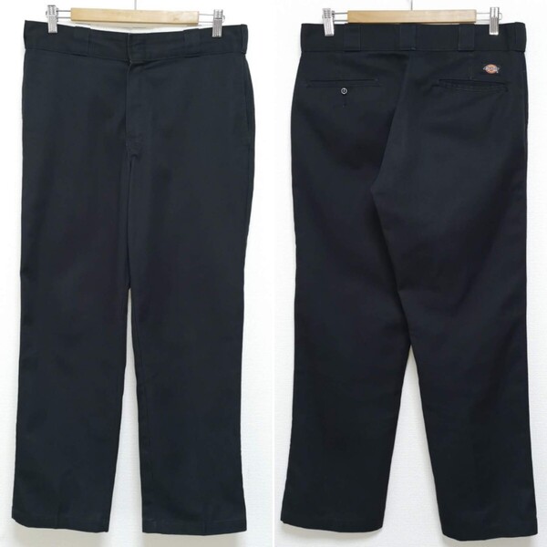 即決 W34 L30 ディッキーズ DICKIES ワークパンツ WorkPants 874 ブラック 黒 USA